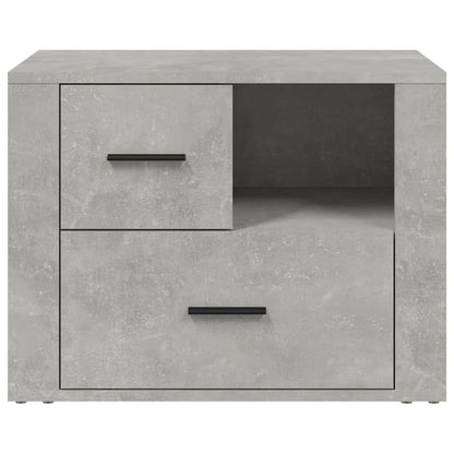 Bedside Cabinet Concrete Grey 60x36x45 cm Engineered Wood