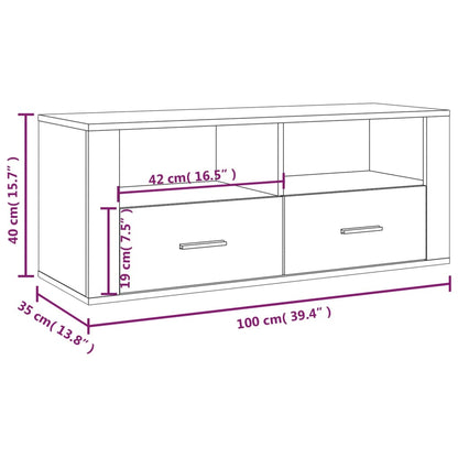 TV Cabinet Grey Sonoma 100x35x40 cm Engineered Wood