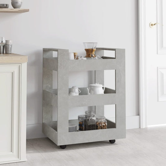 Kitchen Trolley Black 60x45x80 cm Engineered Wood