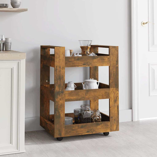 Kitchen Trolley Black 60x45x80 cm Engineered Wood