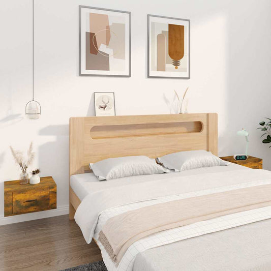 Wall-mounted Bedside Cabinets 2 pcs Smoked Oak 50x36x25 cm