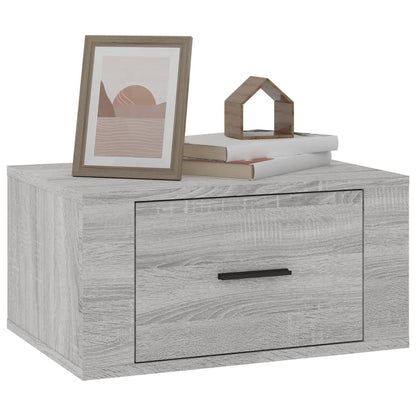 Wall-mounted Bedside Cabinet Grey Sonoma 50x36x25 cm