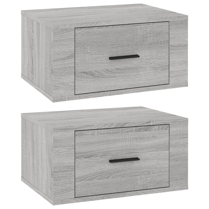 Wall-mounted Bedside Cabinets 2 pcs Grey Sonoma 50x36x25 cm