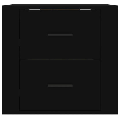 Wall-mounted Bedside Cabinet Black 50x36x47 cm