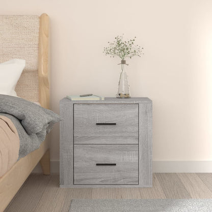 Wall-mounted Bedside Cabinet Grey Sonoma 50x36x47 cm