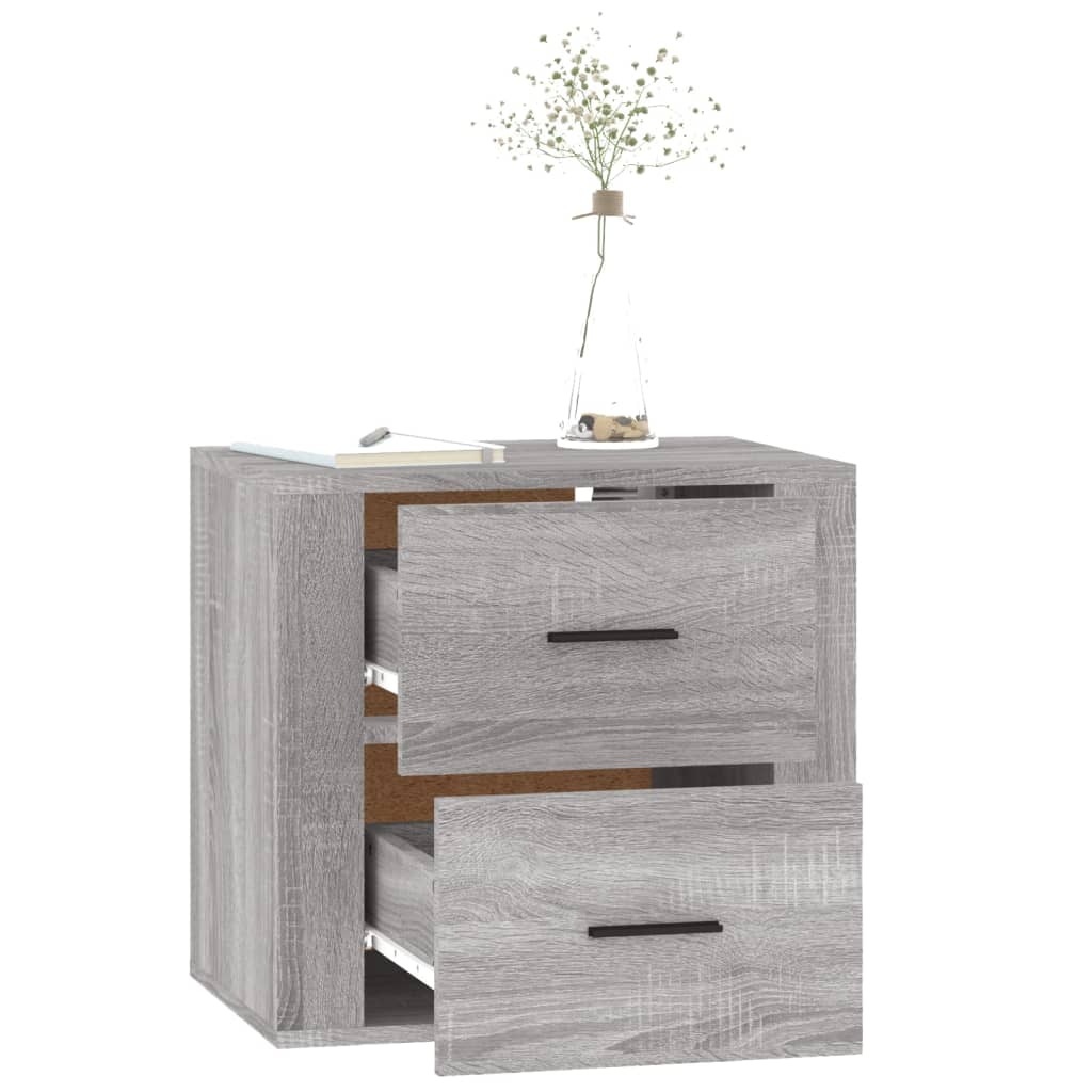 Wall-mounted Bedside Cabinet Grey Sonoma 50x36x47 cm