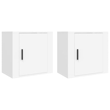 Wall-mounted Bedside Cabinets 2 pcs White 50x30x47 cm