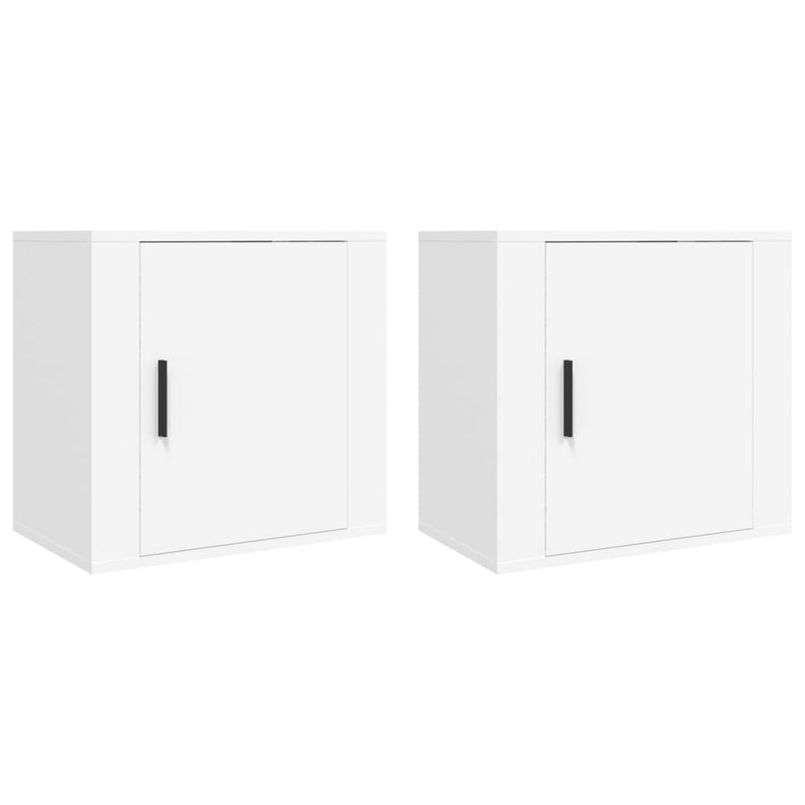 Wall-mounted Bedside Cabinets 2 pcs White 50x30x47 cm