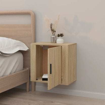 Wall-mounted Bedside Cabinet Sonoma Oak 50x30x47 cm