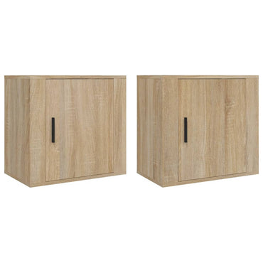 Wall-mounted Bedside Cabinets 2 pcs Sonoma Oak 50x30x47 cm