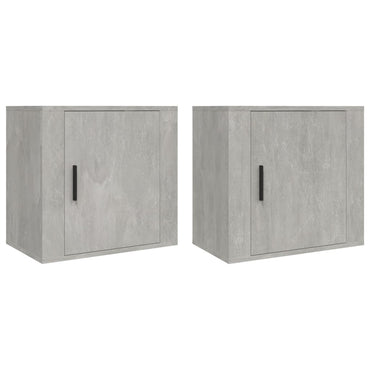 Wall-mounted Bedside Cabinets 2 pcs Concrete Grey 50x30x47 cm