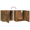 Wall-mounted Bedside Cabinets 2 pcs Smoked Oak 50x30x47 cm