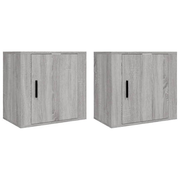 Wall-mounted Bedside Cabinets 2 pcs Grey Sonoma 50x30x47 cm