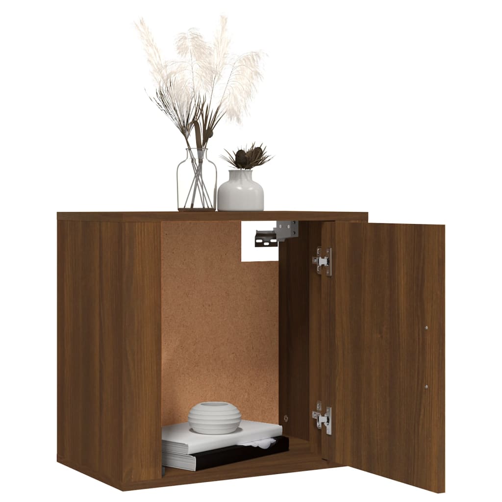 Wall-mounted Bedside Cabinet Brown Oak 50x30x47 cm