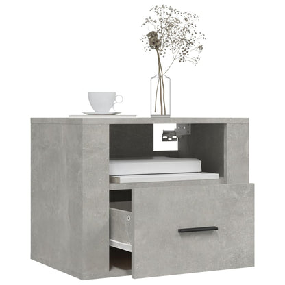 Wall-mounted Bedside Cabinets 2 pcs Concrete Grey 50x36x40 cm