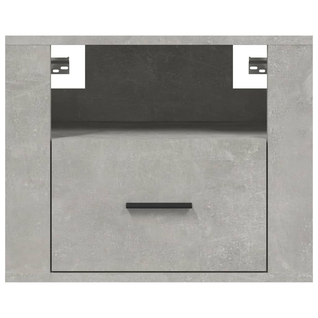 Wall-mounted Bedside Cabinets 2 pcs Concrete Grey 50x36x40 cm