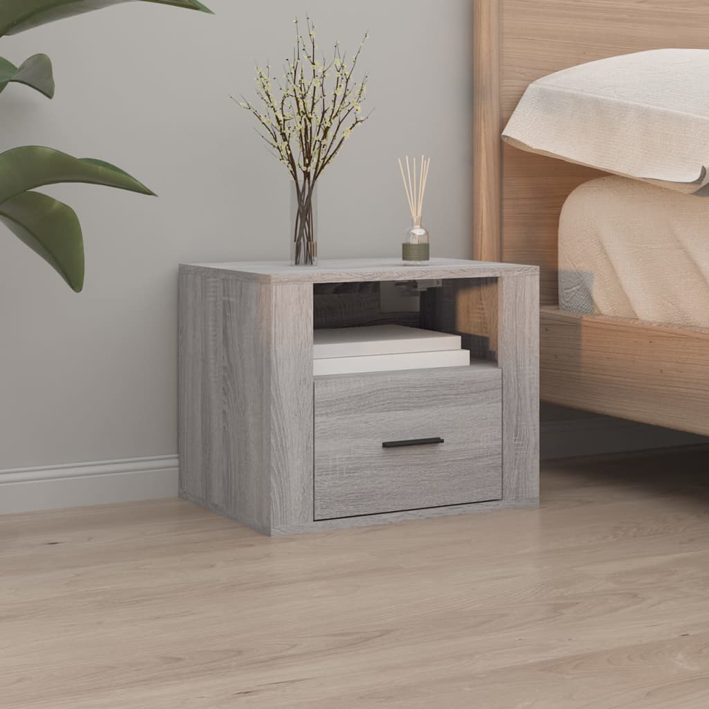 Wall-mounted Bedside Cabinets 2 pcs Grey Sonoma 50x36x40 cm