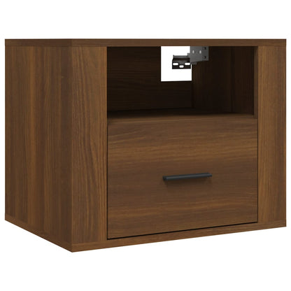 Wall-mounted Bedside Cabinets 2 pcs Brown Oak 50x36x40 cm