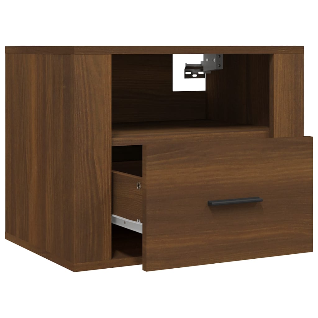 Wall-mounted Bedside Cabinets 2 pcs Brown Oak 50x36x40 cm