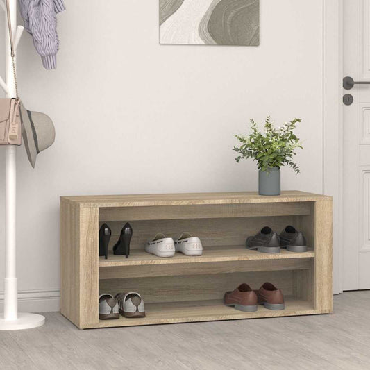 Shoe Rack | Sonoma Oak | Engineered Wood | 100x35x45 cm | Shoe Rack