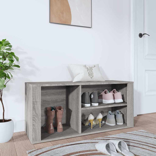 Shoe Cabinet | Grey sonoma | Engineered wood | Shoe Cabinet | Rectangular