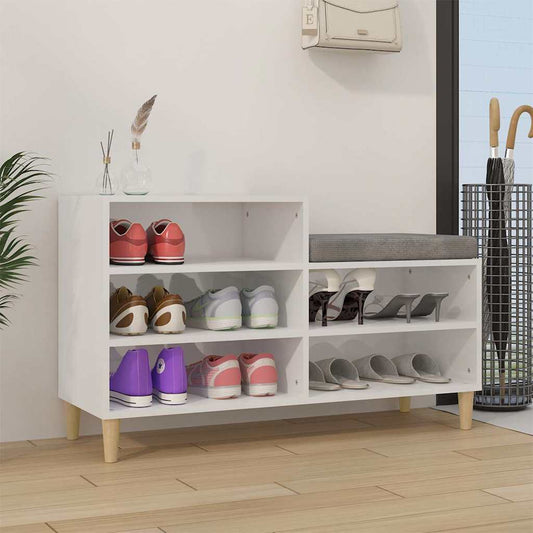 Shoe Cabinet | High gloss white | Engineered wood | Large | Shoe Cabinet