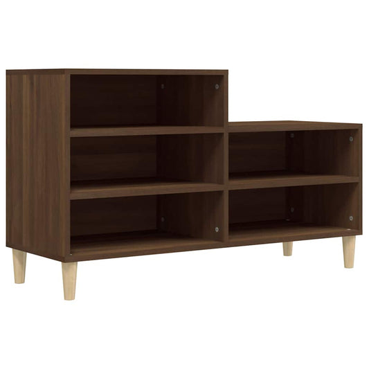 Shoe Cabinet | Brown Oak | Engineered wood, Solid Eucalyptus wood