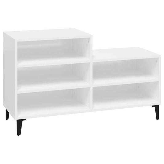 Shoe Cabinet | High gloss white | Engineered wood, metal | Compact