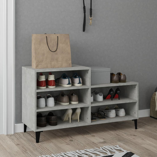 Shoe Cabinet | Concrete Grey | Engineered wood | Compact | Shoe Cabinet