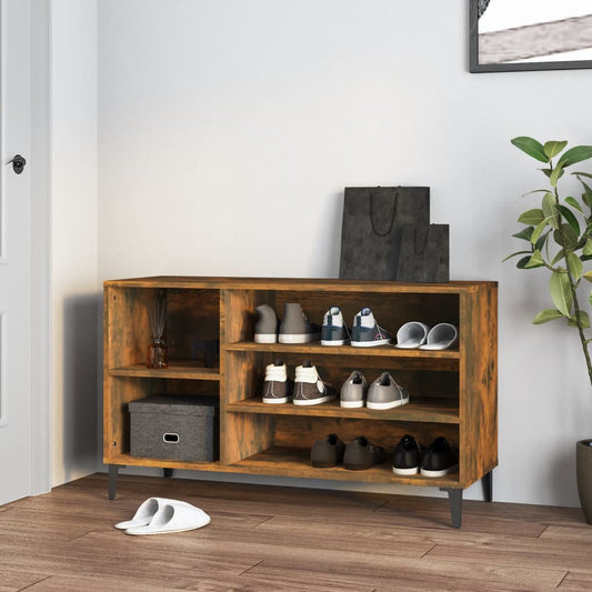 Shoe Cabinet | Smoked Oak | Engineered Wood, Metal | Medium