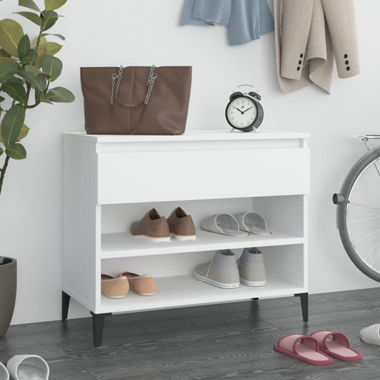 Shoe Cabinet | White | Engineered Wood, Metal | Medium | Shoe Cabinet