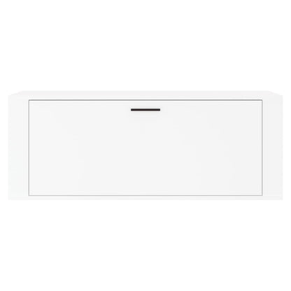 Wall Shoe Cabinet White 100x35x38 cm Engineered Wood