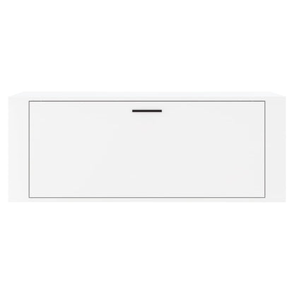 Wall Shoe Cabinet High Gloss White 100x35x38 cm Engineered Wood