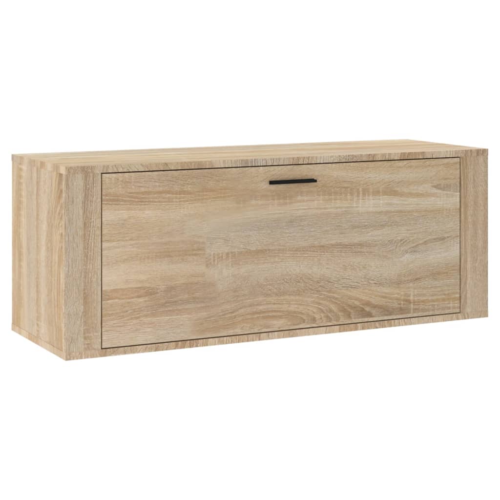 Wall Shoe Cabinet Sonoma Oak 100x35x38 cm Engineered Wood