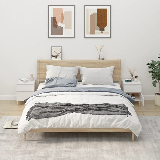 Bedside Cabinet | Set of 2 | White