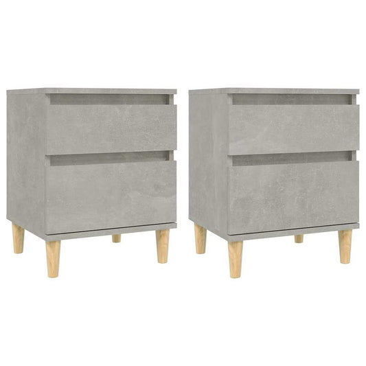Bedside Cabinet | Set of 2 | Concrete Grey
