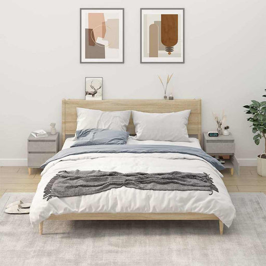 Bedside Cabinet | Set of 2 | Concrete Grey