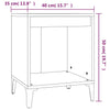 Bedside Cabinet Black 40x35x50 cm