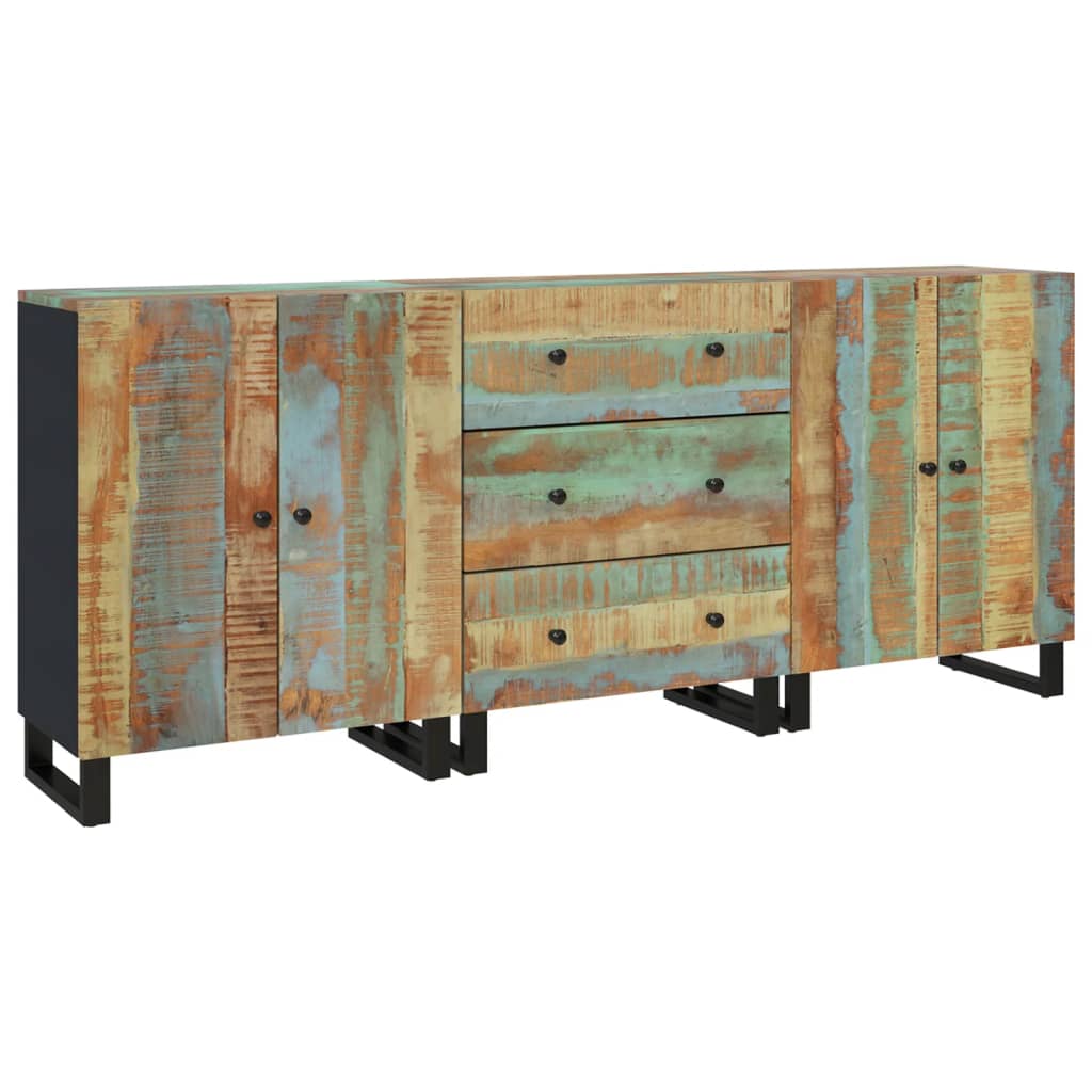 3 Piece Sideboards Solid Wood Reclaimed