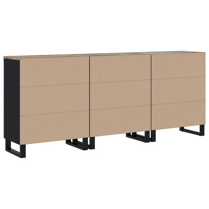 3 Piece Sideboards Solid Wood Reclaimed