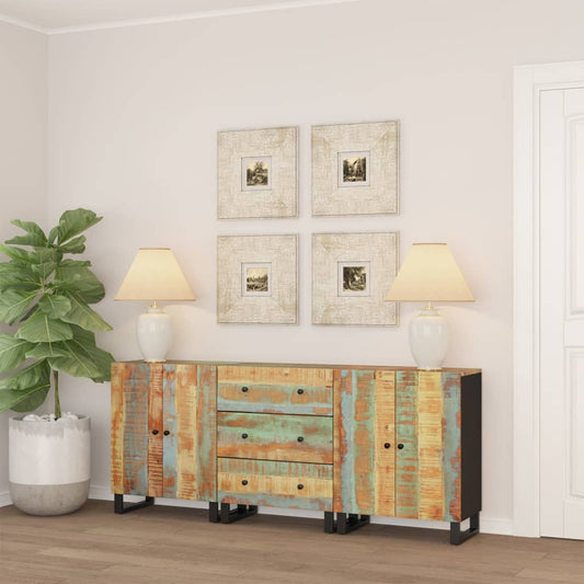 3 Piece Sideboards Solid Wood Reclaimed