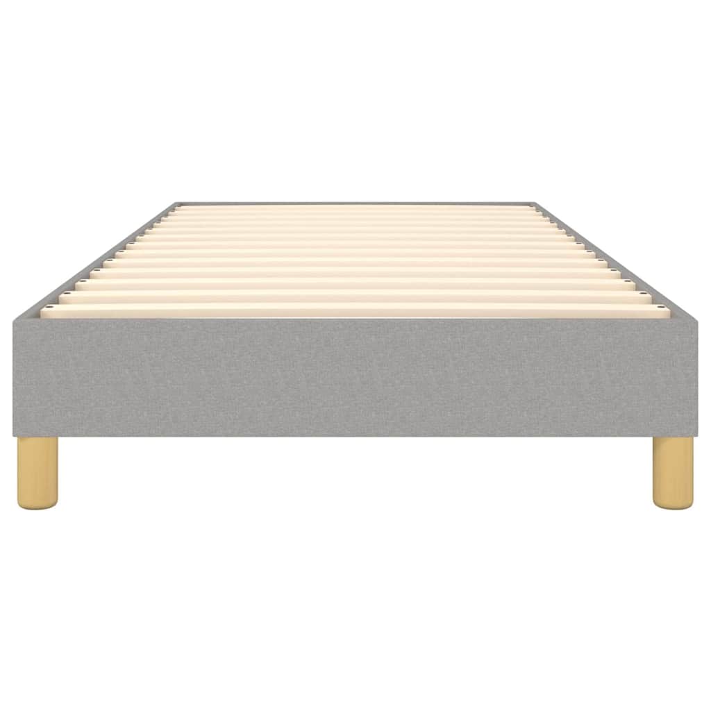 Box Spring Bed Frame Light Gray Twin XL Fabric (US Only)