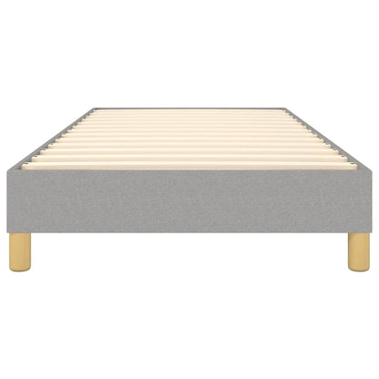 Box Spring Bed Frame Light Gray Twin XL Fabric (US Only)