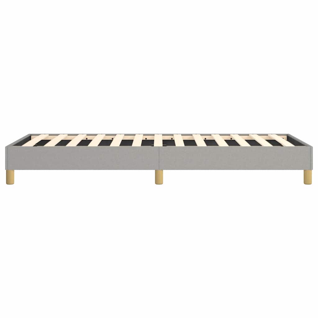 Box Spring Bed Frame Light Gray Twin XL Fabric (US Only)