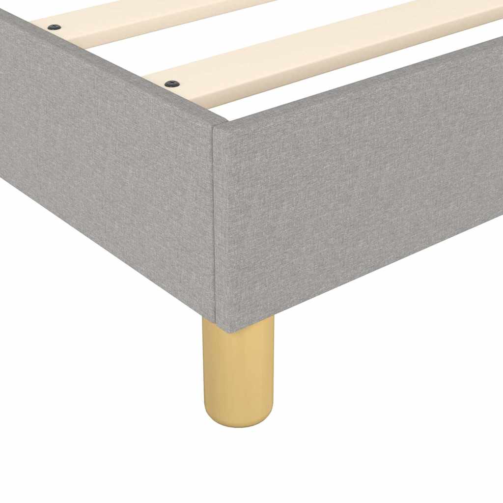 Box Spring Bed Frame Light Gray Twin XL Fabric (US Only)