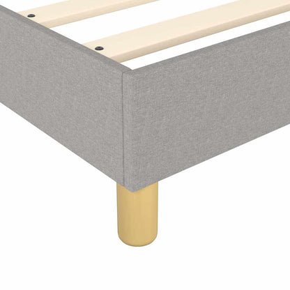 Box Spring Bed Frame Light Gray Twin XL Fabric (US Only)