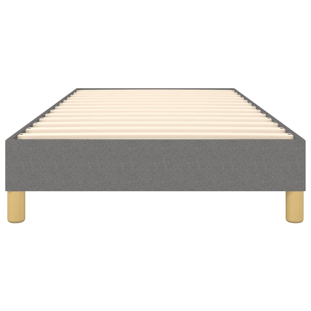 Box Spring Bed Frame Dark Gray Twin XL Fabric (US Only)