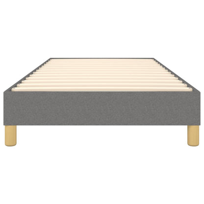 Box Spring Bed Frame Dark Gray Twin XL Fabric (US Only)