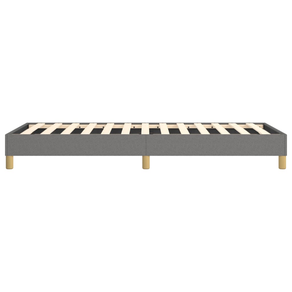 Box Spring Bed Frame Dark Gray Twin XL Fabric (US Only)