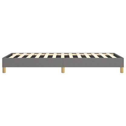 Box Spring Bed Frame Dark Gray Twin XL Fabric (US Only)